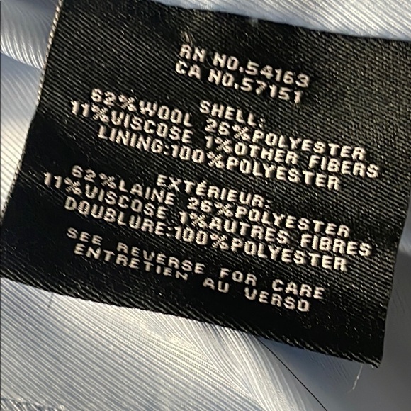 Cole Haan  Signature Women’s Belted Wrap Ice Blue Wool Pea Coat Size 12 NWT - Picture 5 of 12